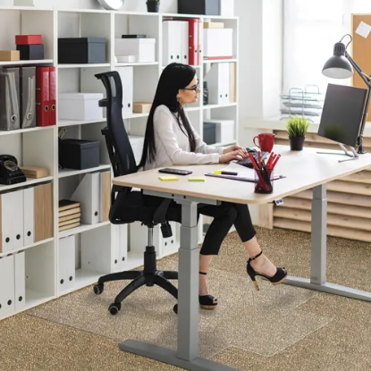 Image de FLOORTEX - Tapis protège-sol en PVC Transparent, pour moquette, format 120 x 90 cm, épaisseur 2 mm