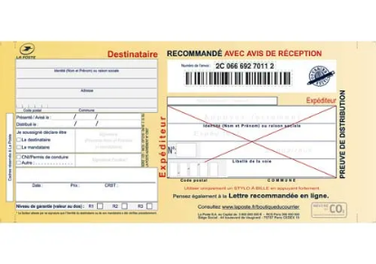 Image de TECHMAY LOGETIQ - Boîte de 100 liasses recommandées guichet avec AR SGR2
