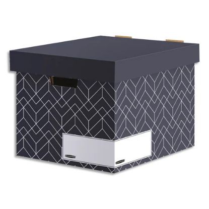 Image de BANKERS BOX Caisse archives HEAVY DUTY DESIGN. Montage manuel. Coloris Gris ardoise