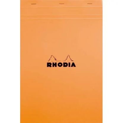 Image de RHODIA Bloc de direction couverture Orange 80 feuilles détachables format A4+ réglure 5x5