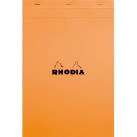 Image de RHODIA Bloc de direction couverture Orange 80 feuilles détachables format A4+ réglure 5x5