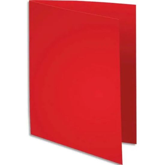 Image de EXACOMPTA Paquet de 100 chemises SUPER 250 en carte 210 grammes coloris Rouge