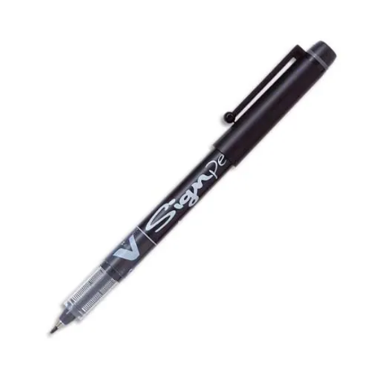 Image de PILOT -  Stylo-feutre pointe en nylon largeur de trait 0,6 mm encre liquide Noire V-SIGN PEN