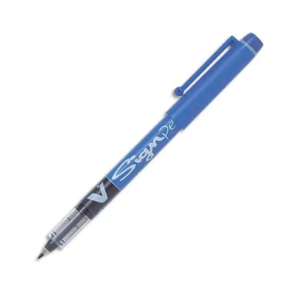 Image de PILOT -  Stylo-feutre pointe en nylon largeur de trait 0,6 mm encre liquide Bleue V-SIGN PEN 