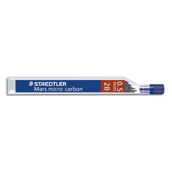 Image de  STAEDTLER - Etui de 12 mines 0,5 mm polycarbone haute qualité 2B MARSMICRO