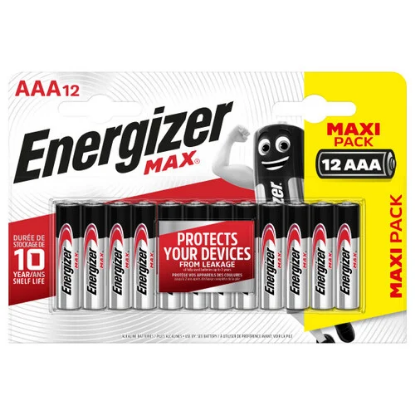 Image de ENERGIZER - Blister de 12 piles AAA LR03 max 7638900426526