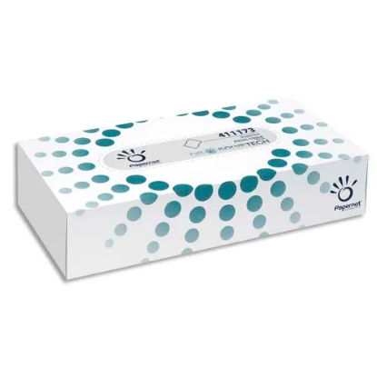Image de PAPERNET - Boîte de de 100 Mouchoirs 2 plis pure cellulose Blanc