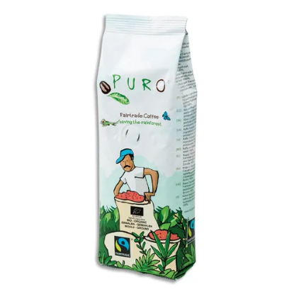 Image de PURO - Paquet de 250g de café Bio moulu 100M arabica, origine agriculture biologique