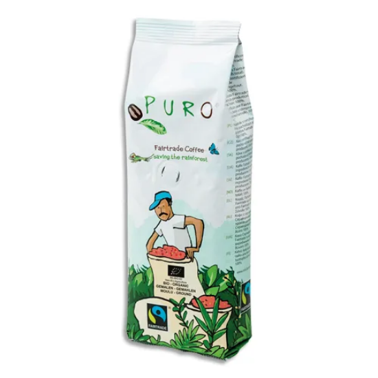 Image de PURO - Paquet de 250g de café Bio moulu 100M arabica, origine agriculture biologique