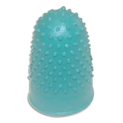 Image de WONDAY - Sachet 12 doigtiers caoutchouc Taille n°0 - Diamètre 16 mm coloris Vert
