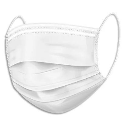 Image de Boîte de 50 masques chirurgicaux jetables 3 plis type IIR. Fabriqué en France. Coloris blanc