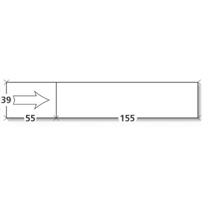 Image de Boîte de 1000 étiquettes d'affranchissement 1 front format 155x39 mm.