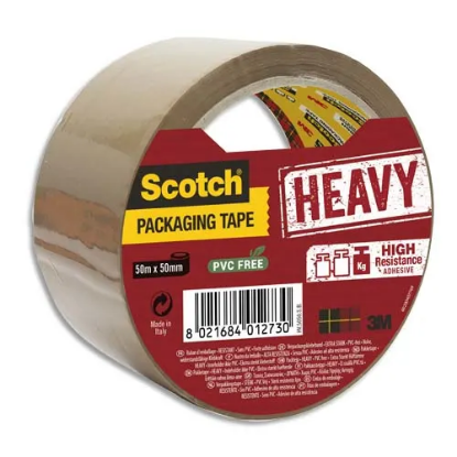 Image de SCOTCH - Adhésif d'emballage Heavy en polypropylène 57 microns - H50 mm x L50 mètres Havane BP977