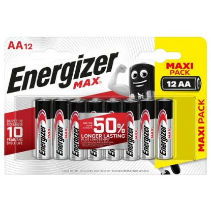 Image de ENERGIZER - Pile Max AA LR06, pack de 12 piles