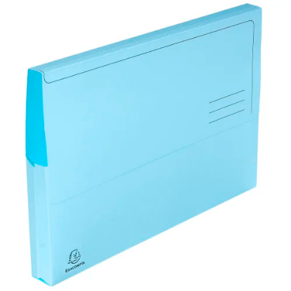Image de EXACOMPTA - Paquet 50 chemises à poche SUPER en carte 210g. Coloris Bleu clair