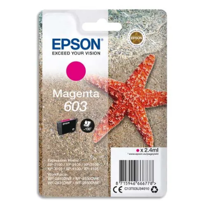 Image de EPSON - Cartouche Jet d'Encre Magenta ''Etoile de Mer'' 603 - C13T03U34010