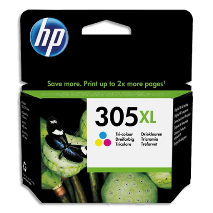 Image de HP - 305XL Cartouche d'Encre Trois Couleurs grande capacité Authentique (3YM63AE)