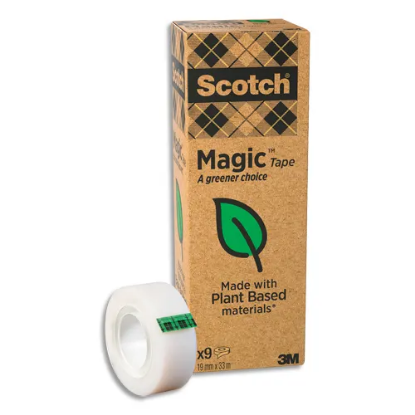 Image de SCOTCH - Boîte de 9 rubans Scotch Magic bague carton recyclé, 19mmx33m
