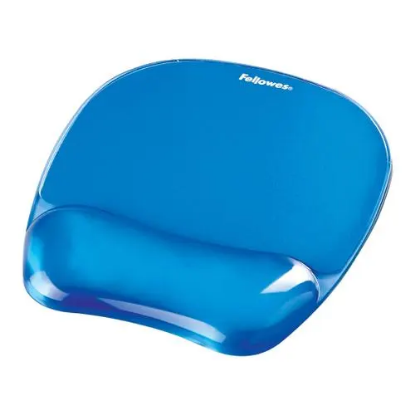 Image de FELLOWES - Tapis souris repose-poignet gel crystal Bleu 91141