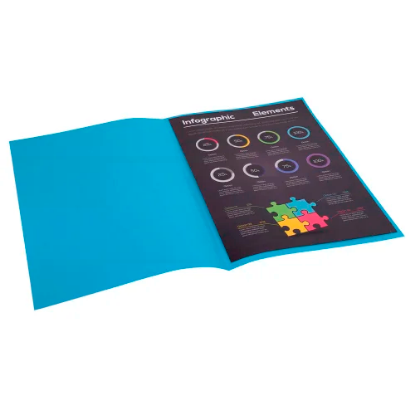 Image de EXACOMPTA - Paquet de 100 sous-chemises ROCK'S en carte 80 grammes coloris Bleu