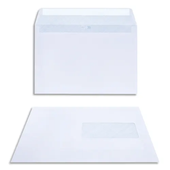 Image de BONG - Boîte de 200 enveloppes C5 162x229mm Blanc 80g auto-adhésive