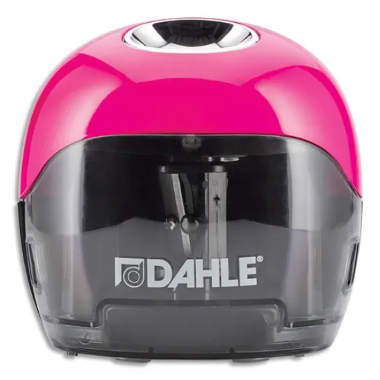 Image de DAHLE - Machine électrique à tailler 250. Taille les crayons jusqu'à 8mm. Fonctionne avec piles. Rose