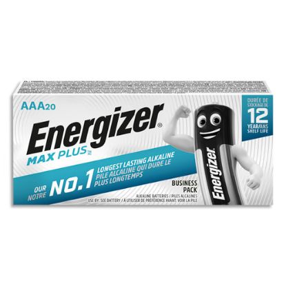 Image de ENERGIZER - Pile Max Plus AAA E92 60/120, pack de 20 piles