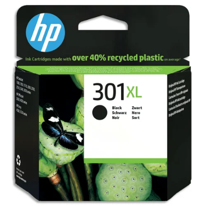 Image de HP - 301XL Cartouche d'Encre Noire grande capacité Authentique (CH563EE)